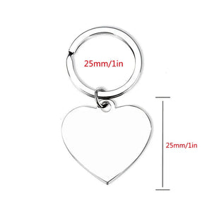 Planet Gates 1pc Fashion Casual Stainless Steel Heart Engraved Letters Key Chain For Best Friend