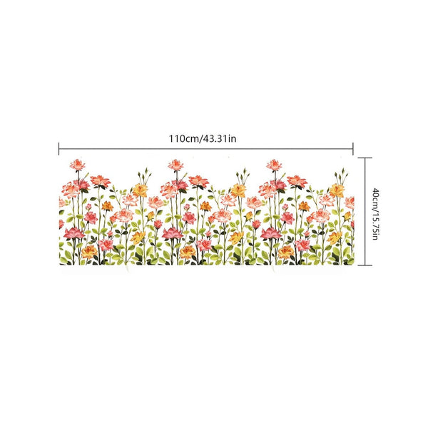Planet Gates 1pc Floral Print Electrostatic Window Film - Enhance Your Home Decor with a Beautiful Flower Theme
