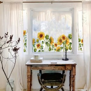Planet Gates 1pc Floral Print Electrostatic Window Film - Enhance Your Home Decor with a Beautiful Flower Theme