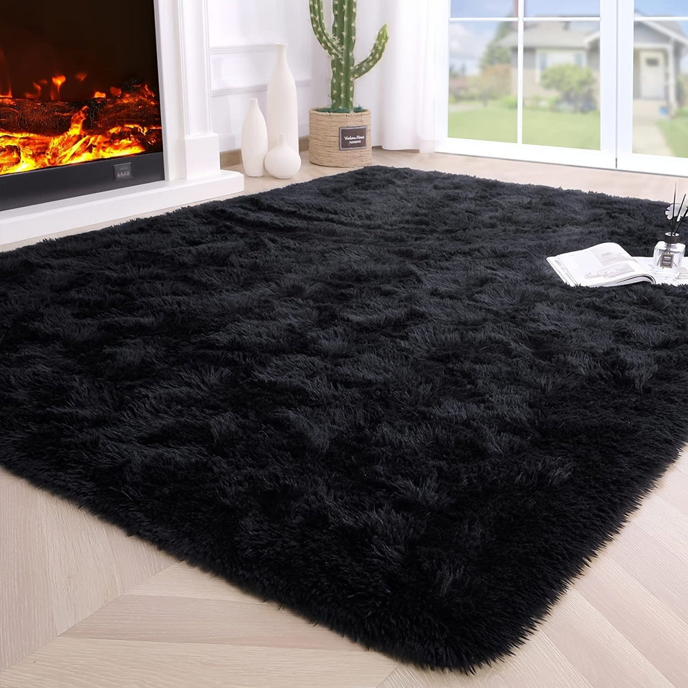 Planet Gates 1pc, Fluffy Area Rug Black Shag Area Rugs, Extra Soft And Shaggy Carpets, Indoor Fuzzy Rugs For Bedroom Living Room Home Rug, Outdoor Rug, Home Decor