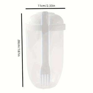 Planet Gates 1pc, Fresh Salad Cup, Keep Fit Salad Meal Shaker Cup, 1000ml/33.81oz, Portable Fruit Vegetable Milk Cup, 19.99cm X 5.92cm