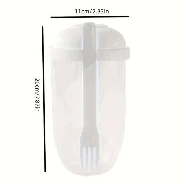 Planet Gates 1pc, Fresh Salad Cup, Keep Fit Salad Meal Shaker Cup, 1000ml/33.81oz, Portable Fruit Vegetable Milk Cup, 19.99cm X 5.92cm