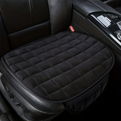 Planet Gates 1pc Front Row Black 1pc New Winter Short Plush Car Cushion Free Bundle Warm Thickened Single Piece Office Cushion Universal Car Front Row Small Square Cushion