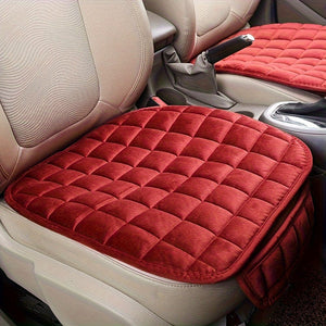 Planet Gates 1pc Front Row Red 1pc New Winter Short Plush Car Cushion Free Bundle Warm Thickened Single Piece Office Cushion Universal Car Front Row Small Square Cushion