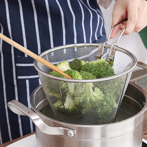 Planet Gates 1pc Frying Strainer Basket 1pc Frying Strainer Basket Frying Net Hedge Noodle Spoon Frying Net Frying Basket Frying Leak Net French Fries Kitchen Foldable Kitchen Stuff Kitchen Accessories Home Kitchen Items