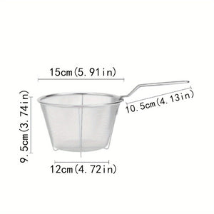 Planet Gates 1pc Frying Strainer Basket 1pc Frying Strainer Basket Frying Net Hedge Noodle Spoon Frying Net Frying Basket Frying Leak Net French Fries Kitchen Foldable Kitchen Stuff Kitchen Accessories Home Kitchen Items