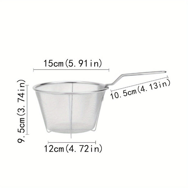 Planet Gates 1pc Frying Strainer Basket 1pc Frying Strainer Basket Frying Net Hedge Noodle Spoon Frying Net Frying Basket Frying Leak Net French Fries Kitchen Foldable Kitchen Stuff Kitchen Accessories Home Kitchen Items