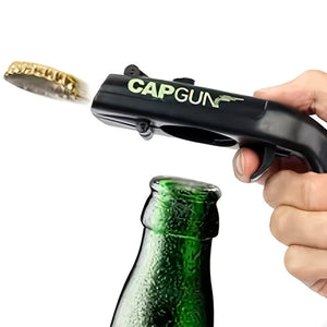 Planet Gates 1pc Funny Cap Gun Bottle Opener with Corkscrew - Perfect for Home Bar, Party, and Wedding Favors