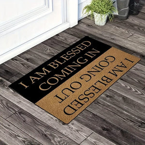 Planet Gates 1pc Funny Welcome Door Rug, Dirt Resistant Home Shoe Entry Decorative Carpet, Indoor Outdoor Entrance Mat, Absorbent Bath Mat, Suitable For Living Room Bedroom Bathroom Kitchen Balcony Patio Laundry