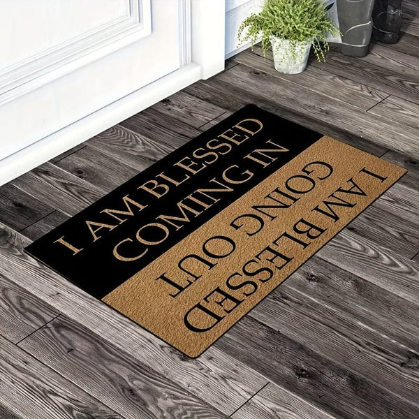 Planet Gates 1pc Funny Welcome Door Rug, Dirt Resistant Home Shoe Entry Decorative Carpet, Indoor Outdoor Entrance Mat, Absorbent Bath Mat, Suitable For Living Room Bedroom Bathroom Kitchen Balcony Patio Laundry