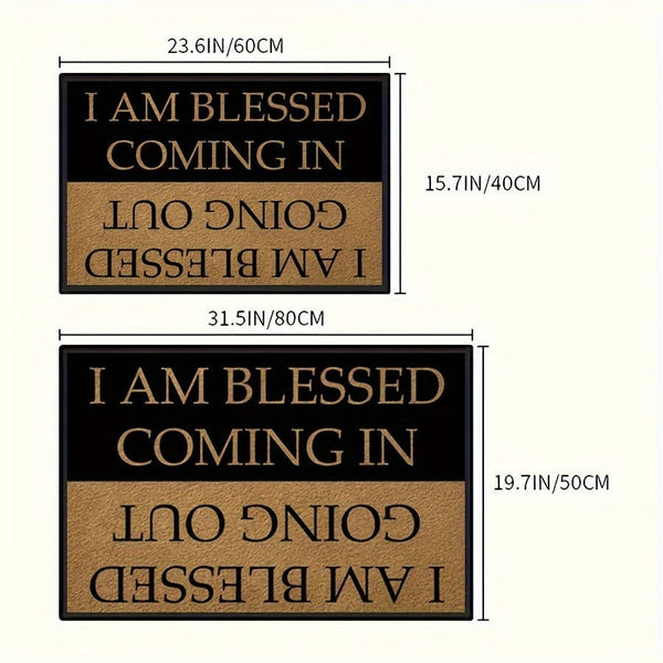 Planet Gates 1pc Funny Welcome Door Rug, Dirt Resistant Home Shoe Entry Decorative Carpet, Indoor Outdoor Entrance Mat, Absorbent Bath Mat, Suitable For Living Room Bedroom Bathroom Kitchen Balcony Patio Laundry