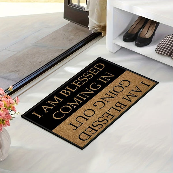 Planet Gates 1pc Funny Welcome Door Rug, Dirt Resistant Home Shoe Entry Decorative Carpet, Indoor Outdoor Entrance Mat, Absorbent Bath Mat, Suitable For Living Room Bedroom Bathroom Kitchen Balcony Patio Laundry