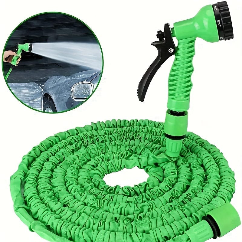 Planet Gates 1pc, Garden Hose Can Be Stretched And Flexible Plastic Hose Car Wash Water Gun 25ft/50ft/100ft,
