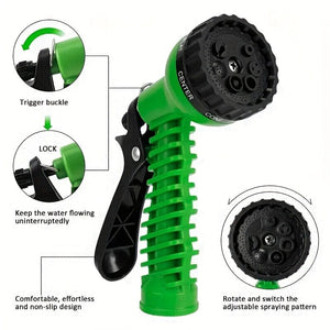 Planet Gates 1pc, Garden Hose Can Be Stretched And Flexible Plastic Hose Car Wash Water Gun 25ft/50ft/100ft,