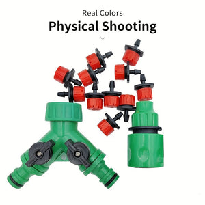 Planet Gates 1pc Garden Irrigation Set DIY Greenhouse DIY Drip Irrigation System Automatic Watering Garden Hose Micro Drip Watering Kits With Adjustable Drippers, 15-30m