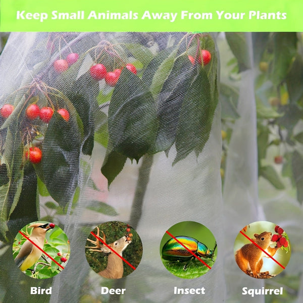 Planet Gates 1pc Garden Net, Blueberry Shrub Plant Cover with Drawstring and Zipper Bird Net Plant Cover Fruit Berry Shrub Tree Tomato Cover Insect Squirrel Animal, Fruit Plant Jacket Protective Bag