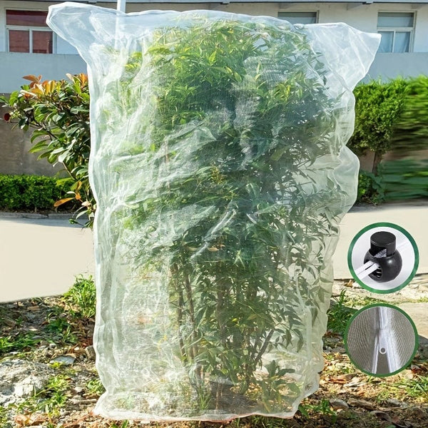 Planet Gates 1pc Garden Net, Blueberry Shrub Plant Cover with Drawstring and Zipper Bird Net Plant Cover Fruit Berry Shrub Tree Tomato Cover Insect Squirrel Animal, Fruit Plant Jacket Protective Bag