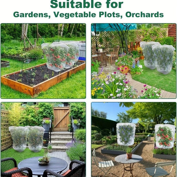 Planet Gates 1pc Garden Net, Blueberry Shrub Plant Cover with Drawstring and Zipper Bird Net Plant Cover Fruit Berry Shrub Tree Tomato Cover Insect Squirrel Animal, Fruit Plant Jacket Protective Bag