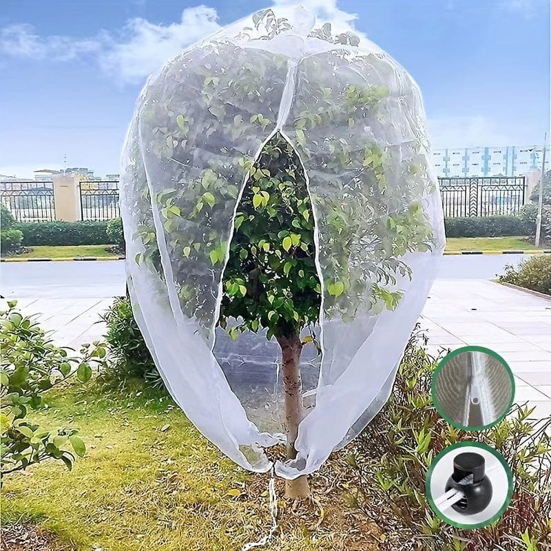 Planet Gates 1pc, Garden Netting, Insect Bird Barrier Netting Mesh With Drawstring And Zipper, Garden Bug Netting Plant Cover Fruit Tree Net For Protect Plant Fruits Citrus Flower From Insect Bird Eating