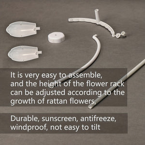 Planet Gates 1pc Garden Obelisk Trellis For Climbing Plants Outdoor, Rustproof Plant Support White, 109.22/143.0cm