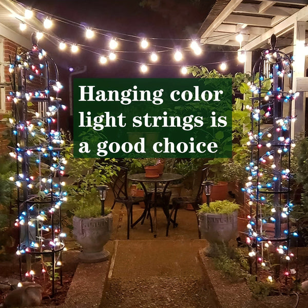 Planet Gates 1pc Garden Obelisk Trellis For Climbing Plants Outdoor, Rustproof Plant Support White, 109.22/143.0cm