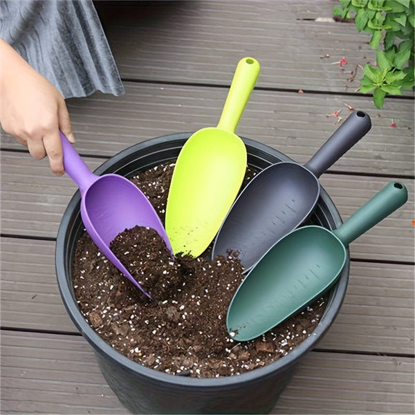 Planet Gates 1pc Garden Shovel, Flower Vegetables Planting Soil Loosening Shovel, Plastic Succulent Plants Soil Shovels, Handheld Soil Scoop Scale Mark Loosening Soil, Plastic Potting Soil Scoop Garden Shovel Digging Tool, Garden Supplies