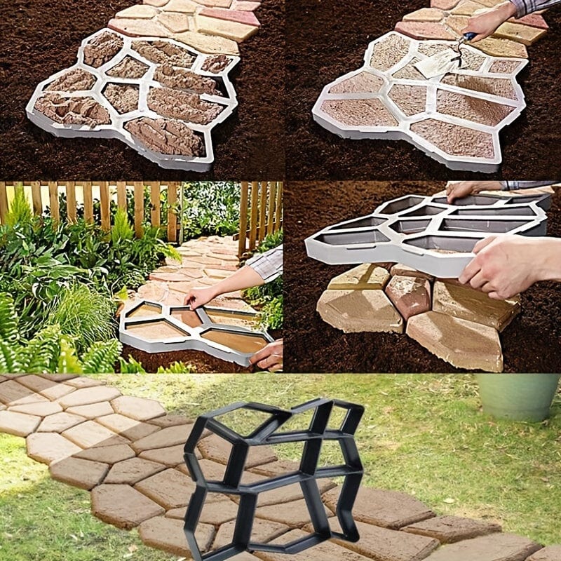 Planet Gates 1pc, Garden Walk Pavement Mold DIY Manually Paving Cement Brick Stone Road Concrete Molds