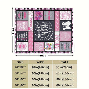 Planet Gates 1pc Gift For Beautiful Mom Digital Printed Flannel Blanket, Lunch Break Blanket, Holiday Gift, Birthday Gift