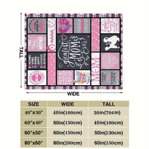 Planet Gates 1pc Gift For Beautiful Mom Digital Printed Flannel Blanket, Lunch Break Blanket, Holiday Gift, Birthday Gift