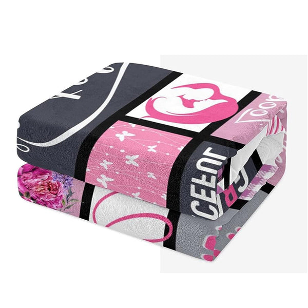 Planet Gates 1pc Gift For Beautiful Mom Digital Printed Flannel Blanket, Lunch Break Blanket, Holiday Gift, Birthday Gift