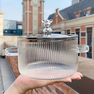 Planet Gates 1pc, Glass Pots For Cooking, Heat Resistant Glass Saucepan, Glass Pot With Lid For Pasta, Noodle, Soup, Milk, Baby Food, Kitchenware, Cookware