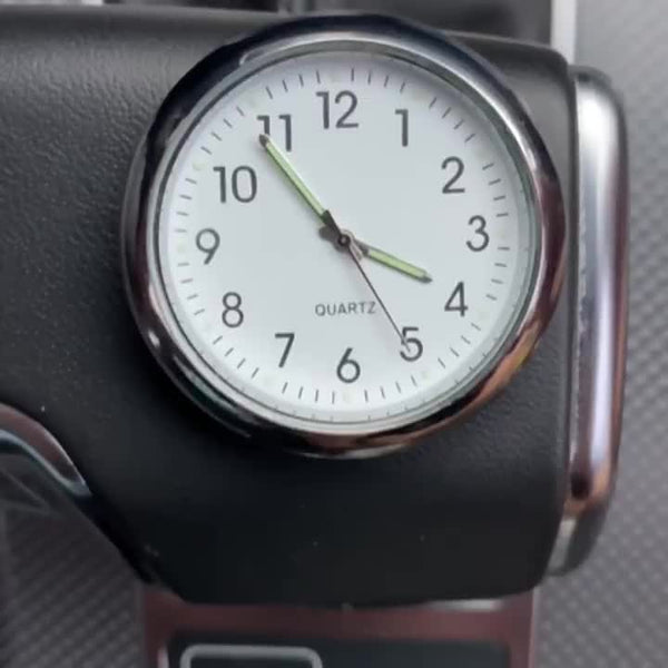 Planet Gates 1pc Glow Decorative Clock Car Clock Mini Quartz Analog Car Dashboard Time Stick-On Clock Watch For Car Decoration Exclusive For High-end Cars