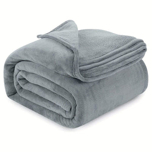Planet Gates 1pc Grey Throw Blanket, Soft Flannel Fleece Blankets Anti-Static Microfiber Bed Blanket For Couch Bed Sofa Travel Camping, School Essentials For Dorm