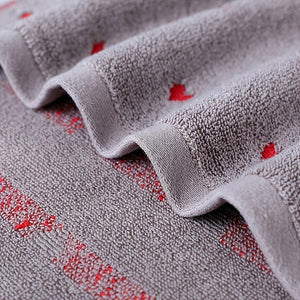 Planet Gates 1pc Heart Pattern Face Towel Gift, Soft And Absorbent Cotton Hand Towel, Ideal For Couples And Lovers, Valentine's Day Gifts, Bathroom Supplies, Home Supplies