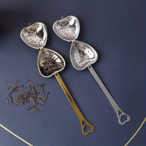 Planet Gates 1pc Heart-Shaped Stainless Steel Tea Strainer - Keep Your Tea Leaves In Place And Enjoy A Perfect Cup Every Time