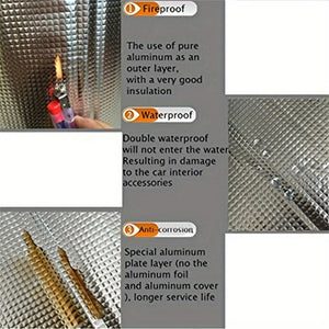 Planet Gates 1pc Heat Insulation Sound Insulation Car Sound Deadener Mat Noise Bonnet Insulation Deadening Sticker