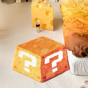 Planet Gates 1pc Irregular Question Mark Dice Decorate Area Rug, Bedroom Bedside Plush Floor Mat, Home Large Area Living Room Carpet Fashion Cloakroom Fluffy Rug, Xmas Gift