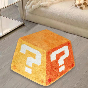 Planet Gates 1pc Irregular Question Mark Dice Decorate Area Rug, Bedroom Bedside Plush Floor Mat, Home Large Area Living Room Carpet Fashion Cloakroom Fluffy Rug, Xmas Gift
