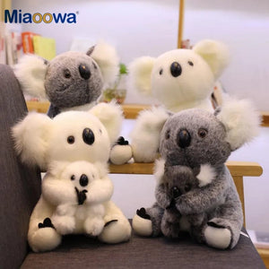 Planet Gates 1pc Kawaii Simulation Australia Koala Plush Toy Stuffed Animal Doll Mom Baby Kids Infant Girls Toys Birthday Gift Home Decor