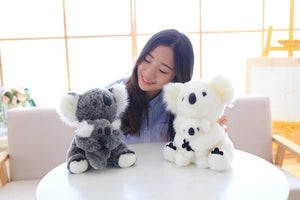 Planet Gates 1pc Kawaii Simulation Australia Koala Plush Toy Stuffed Animal Doll Mom Baby Kids Infant Girls Toys Birthday Gift Home Decor
