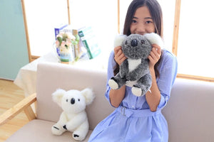 Planet Gates 1pc Kawaii Simulation Australia Koala Plush Toy Stuffed Animal Doll Mom Baby Kids Infant Girls Toys Birthday Gift Home Decor