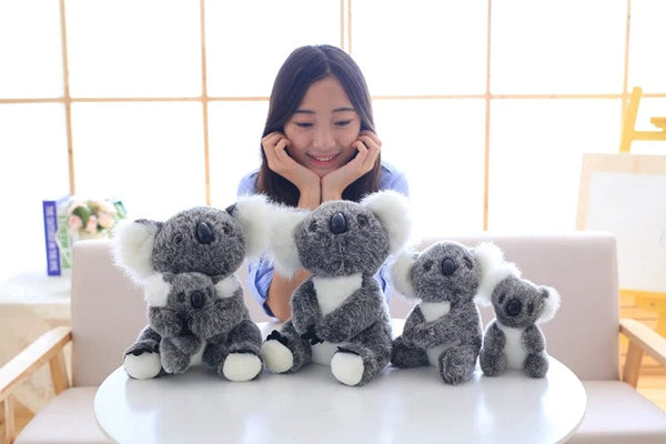 Planet Gates 1pc Kawaii Simulation Australia Koala Plush Toy Stuffed Animal Doll Mom Baby Kids Infant Girls Toys Birthday Gift Home Decor