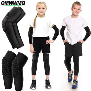 Planet Gates 1Pc Kids/Youth 5-15 Year Sports honeycomb Compression Knee Pad/Elbow Pad Guards Protective Gear for Basketball Baseball,Football