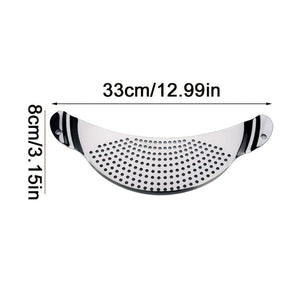 Planet Gates 1pc Kitchen Stainless Steel Pot Strainer, Hand Held Pot Drainer, Fruit Washing Filter