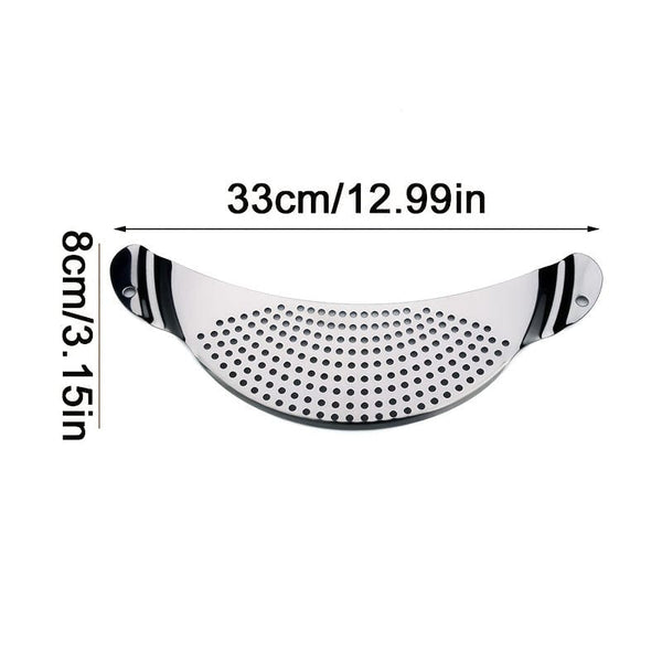 Planet Gates 1pc Kitchen Stainless Steel Pot Strainer, Hand Held Pot Drainer, Fruit Washing Filter