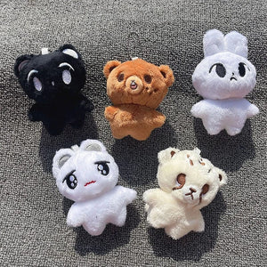 Planet Gates 1pc Kpop Cartoon Cheetah Lee Doyoung Mark Same Plush Keyrings Q Styles Mini Gomdo Lee Taeyong Keychains Key Rings Bag Pendants
