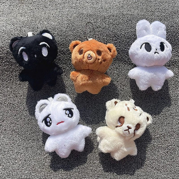 Planet Gates 1pc Kpop Cartoon Cheetah Lee Doyoung Mark Same Plush Keyrings Q Styles Mini Gomdo Lee Taeyong Keychains Key Rings Bag Pendants