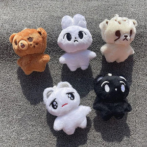 Planet Gates 1pc Kpop Cartoon Cheetah Lee Doyoung Mark Same Plush Keyrings Q Styles Mini Gomdo Lee Taeyong Keychains Key Rings Bag Pendants