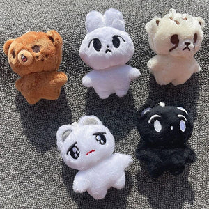 Planet Gates 1pc Kpop Cartoon Cheetah Lee Doyoung Mark Same Plush Keyrings Q Styles Mini Gomdo Lee Taeyong Keychains Key Rings Bag Pendants