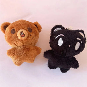 Planet Gates 1pc Kpop Cartoon Cheetah Lee Doyoung Mark Same Plush Keyrings Q Styles Mini Gomdo Lee Taeyong Keychains Key Rings Bag Pendants